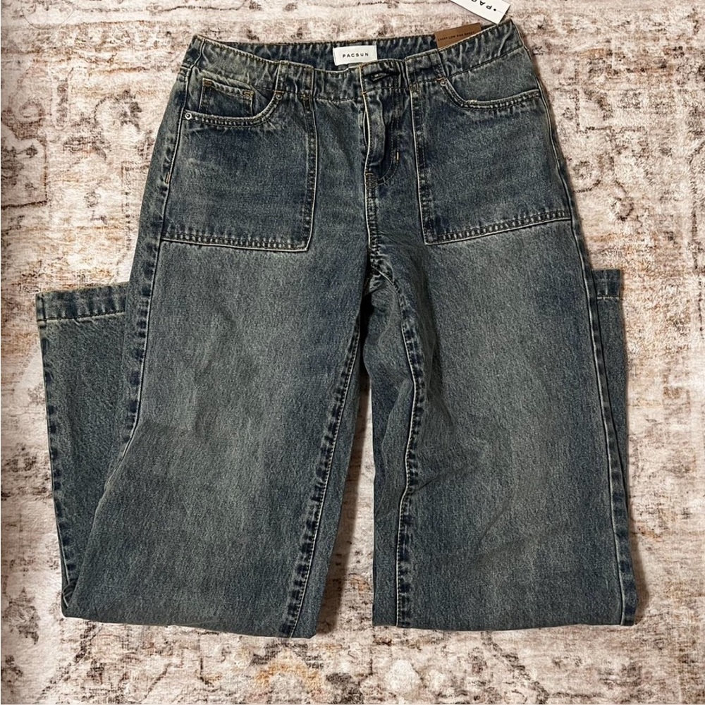 PacSun Women's Black Straight Leg Jeans